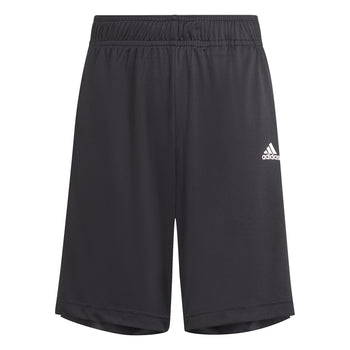 Pantaloncini sportivi neri da bambino con logo adidas Sereno Junior, Abbigliamento Sport, SKU a763500015, Immagine 0